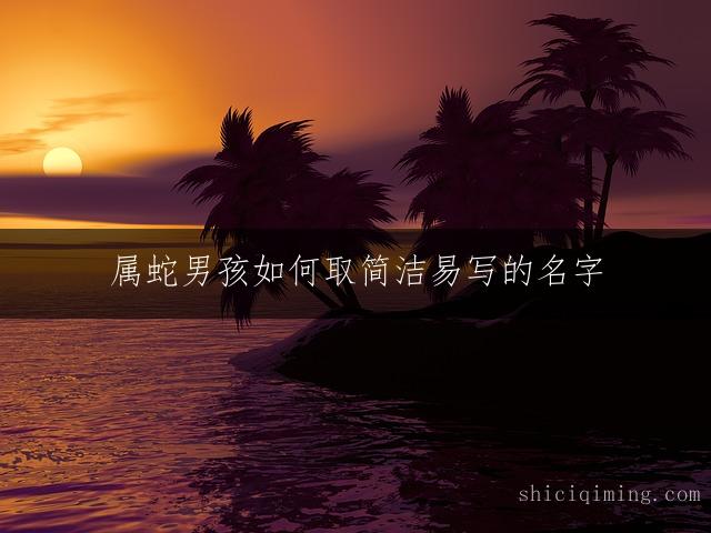 属蛇男孩如何取简洁易写的名字