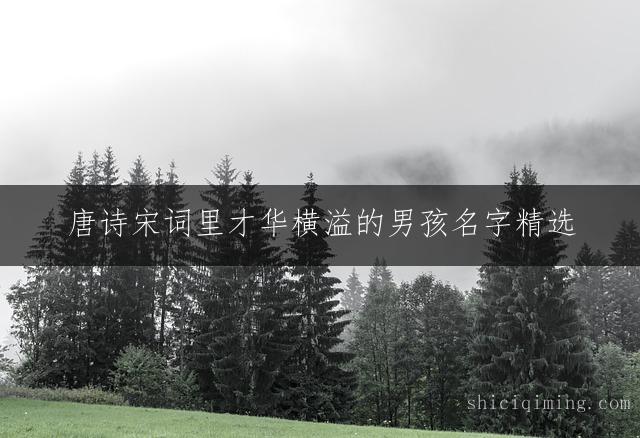 唐诗宋词里才华横溢的男孩名字精选