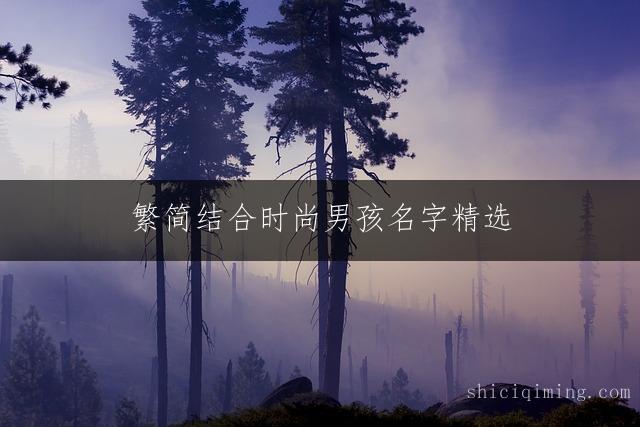 繁简结合时尚男孩名字精选