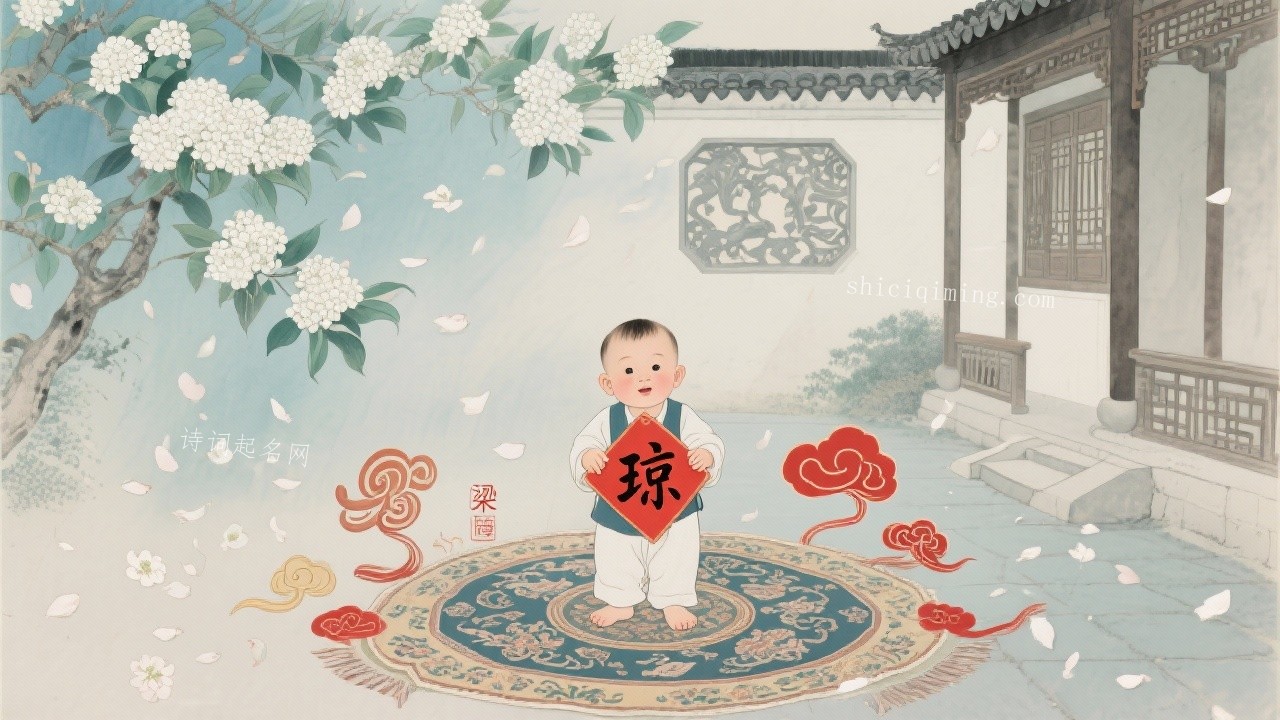 梁姓男孩含琼字取名精选 - 独特好听名字推荐